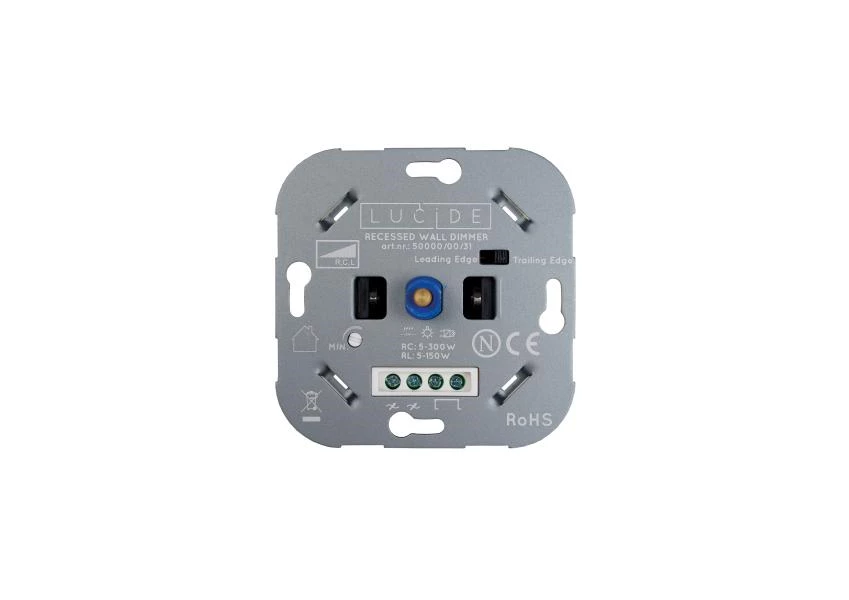 Lucide LED dimmer Trailing Edge And Leading Edge RL 5-150W / Phase Broach RC 5-300W White - turned off